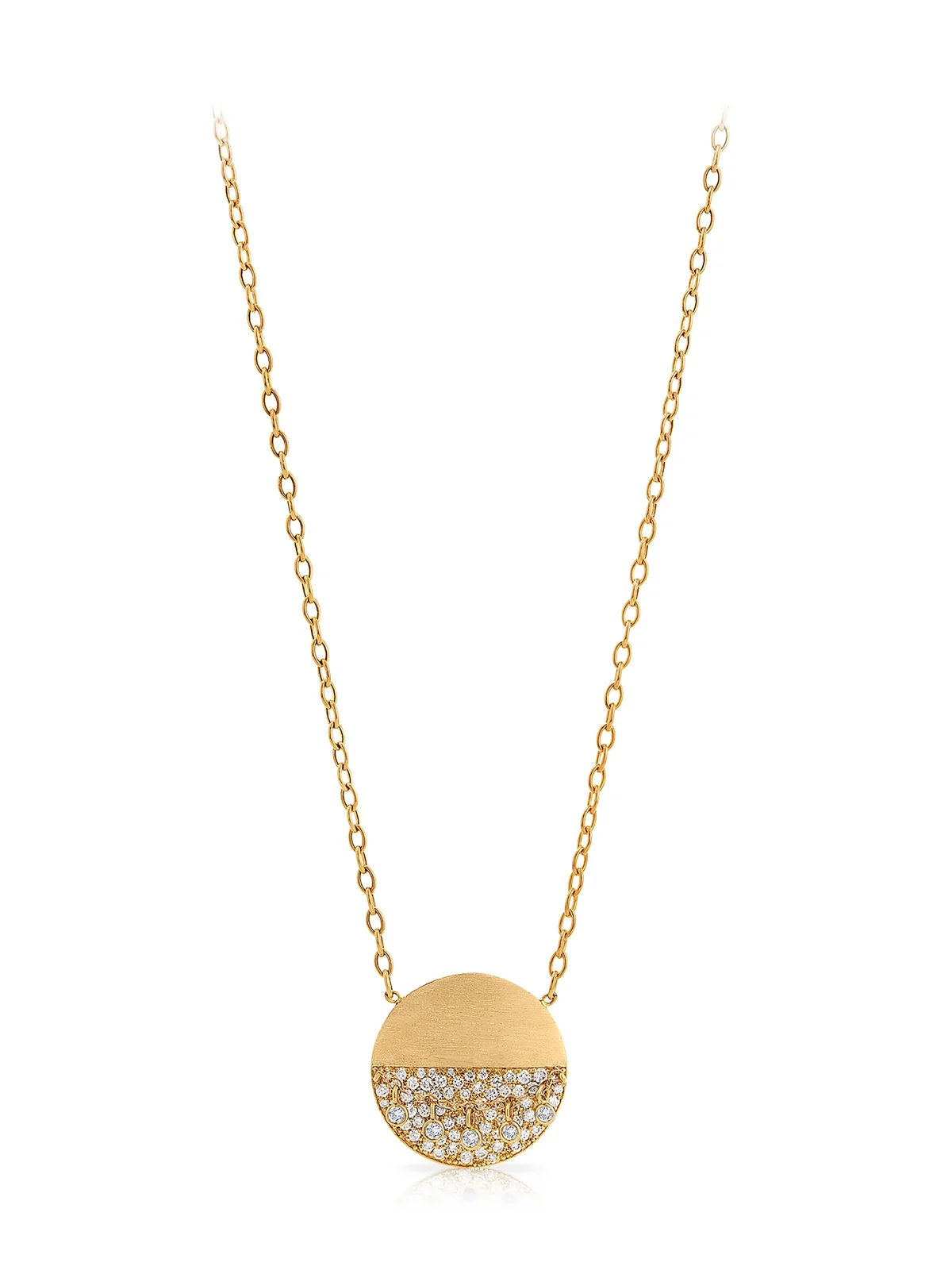 Circle Hemline Diamonds Necklace Circle Hemline Diamonds Necklace