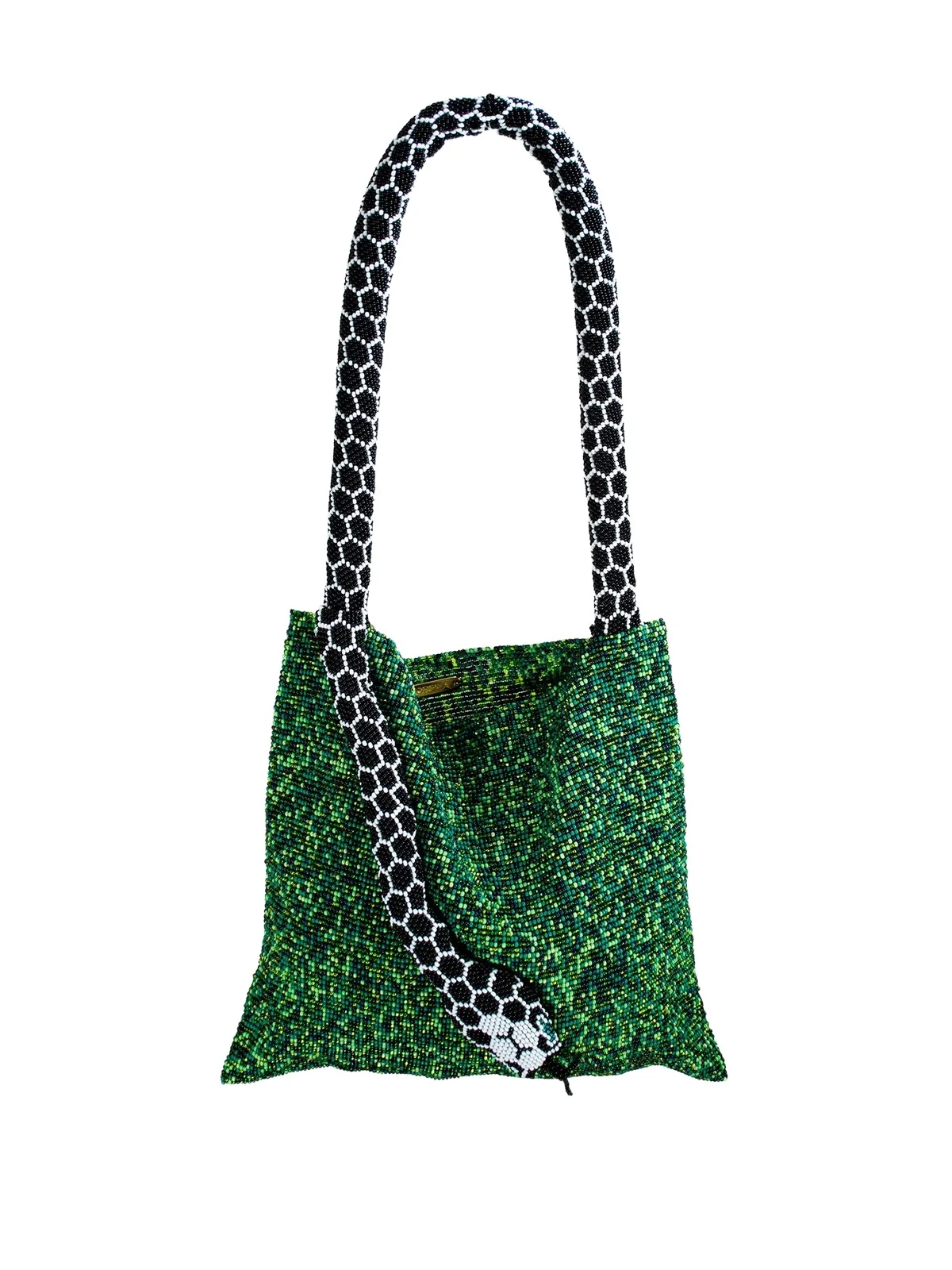 SAC DE SOUL Green and Black Large Serpent Bag