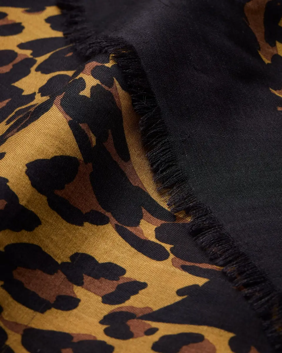 Yves Saint Laurent CASSANDRE leopard square scarf in wool twill | Thumbnail 3 Yves Saint Laurent CASSANDRE leopard square scarf in wool twill | Thumbnail 3