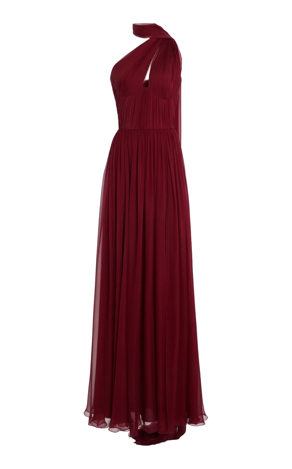 Zuhair Murad Draped Chiffon Slit Dress