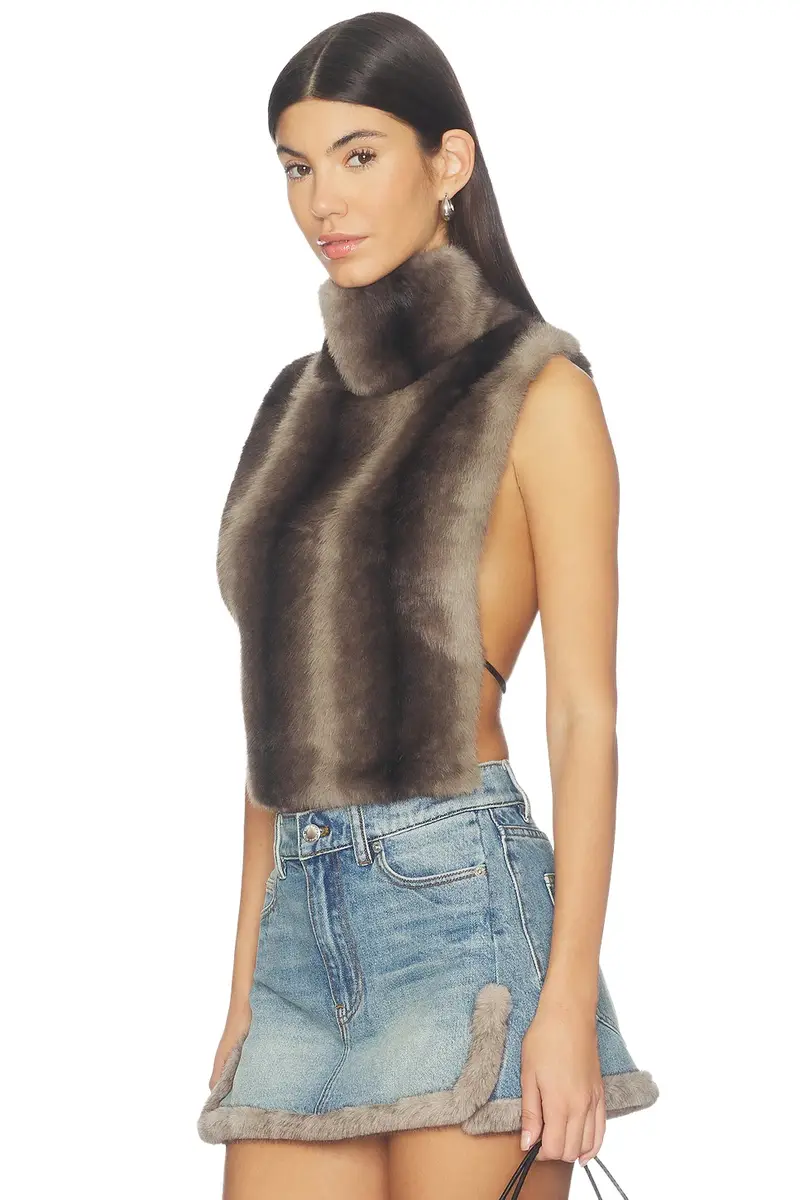 AFRM Sudi Faux Fur Sleeveless Pullover