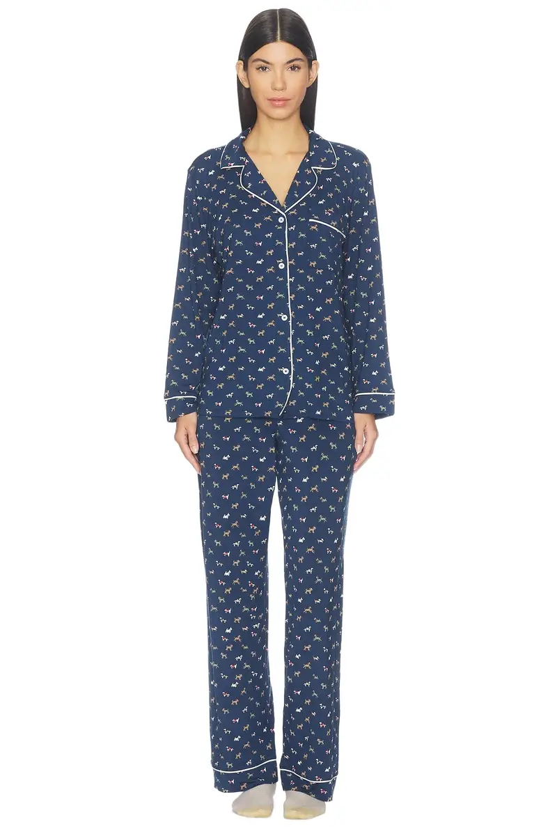 Gisele Printed Long Pajama Set Gisele Printed Long Pajama Set