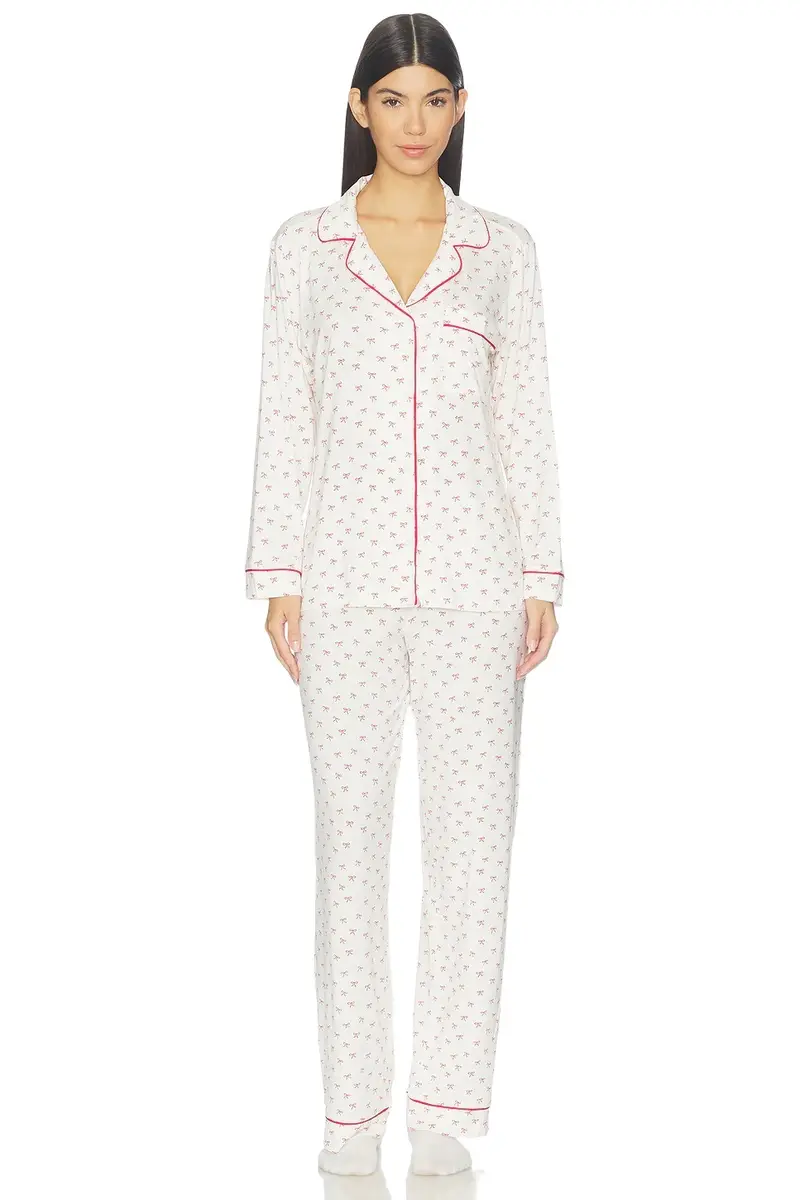 Eberjey Gisele Printed Long Pajama Set