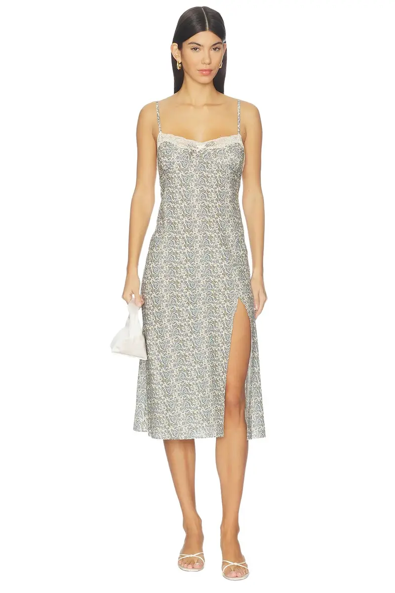 For Love & Lemons Primrose Midi Slip Dress