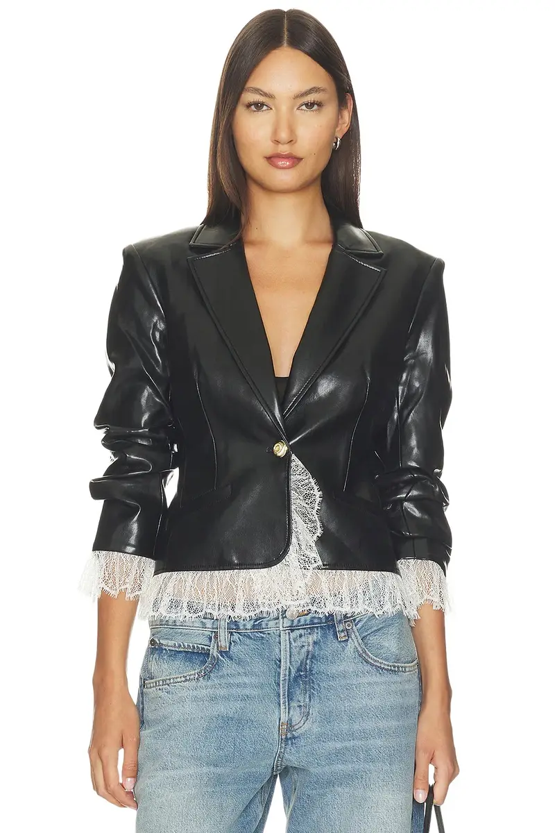 Faux Leather Le Petit Roxie Blazer