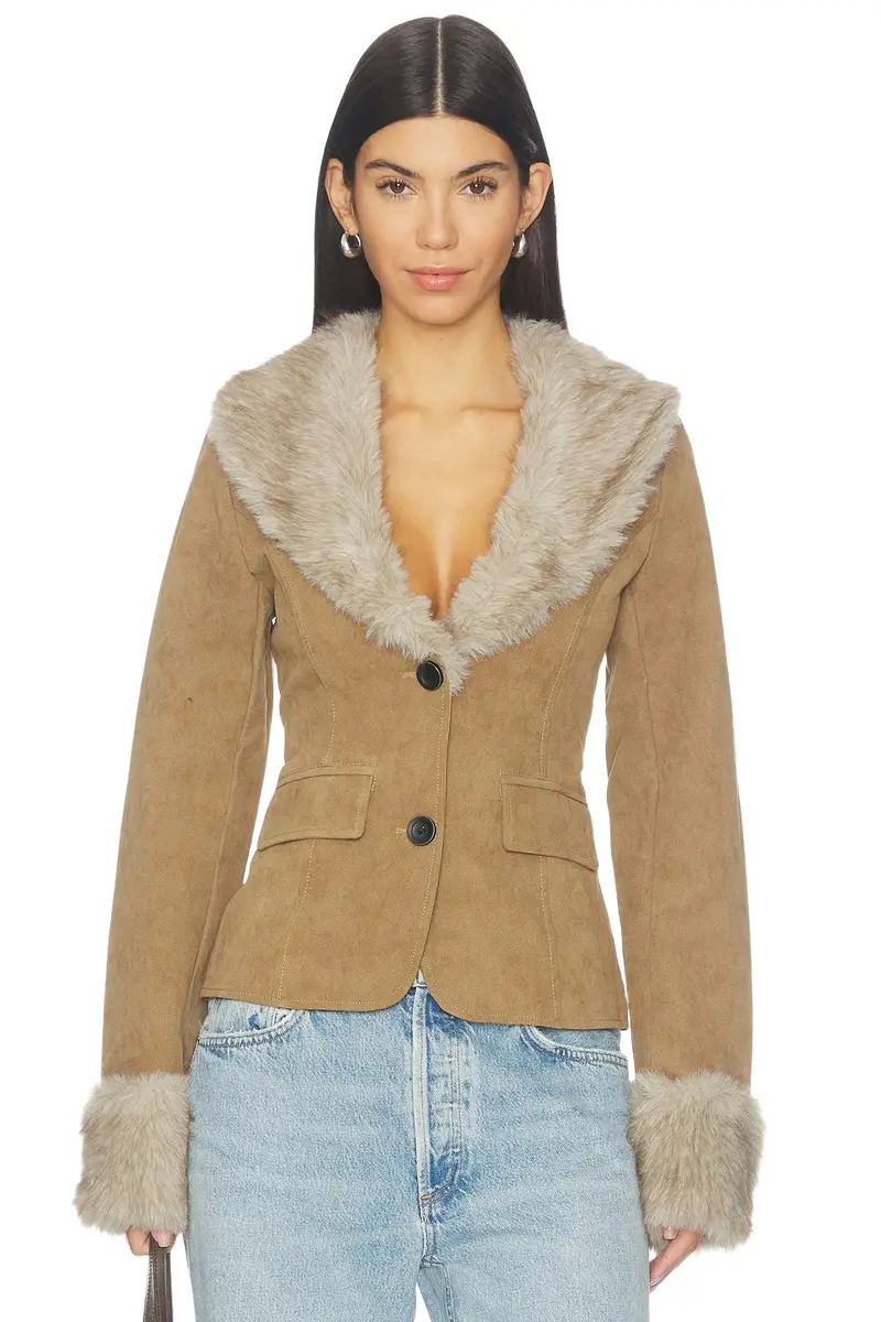 MORE TO COME Johnson Faux Fur Jacket