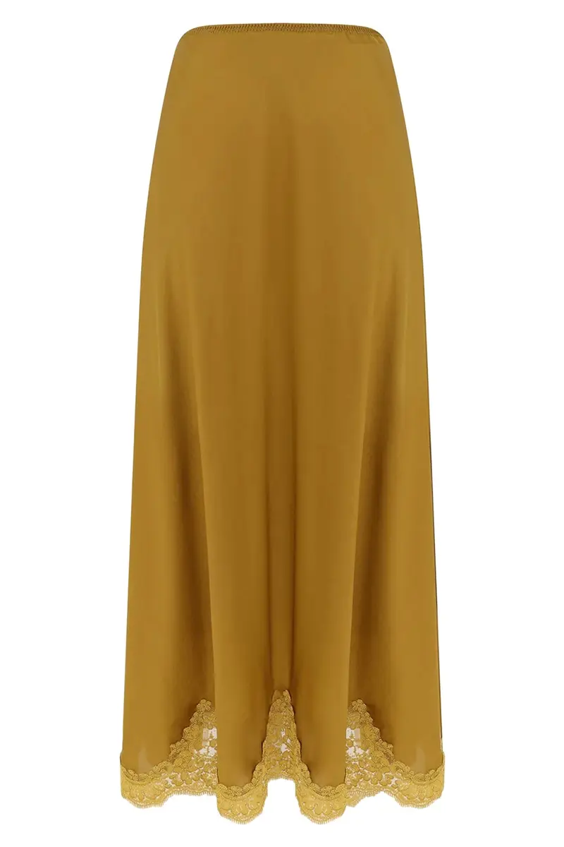 Zimmermann Clash Satin Lace Skirt