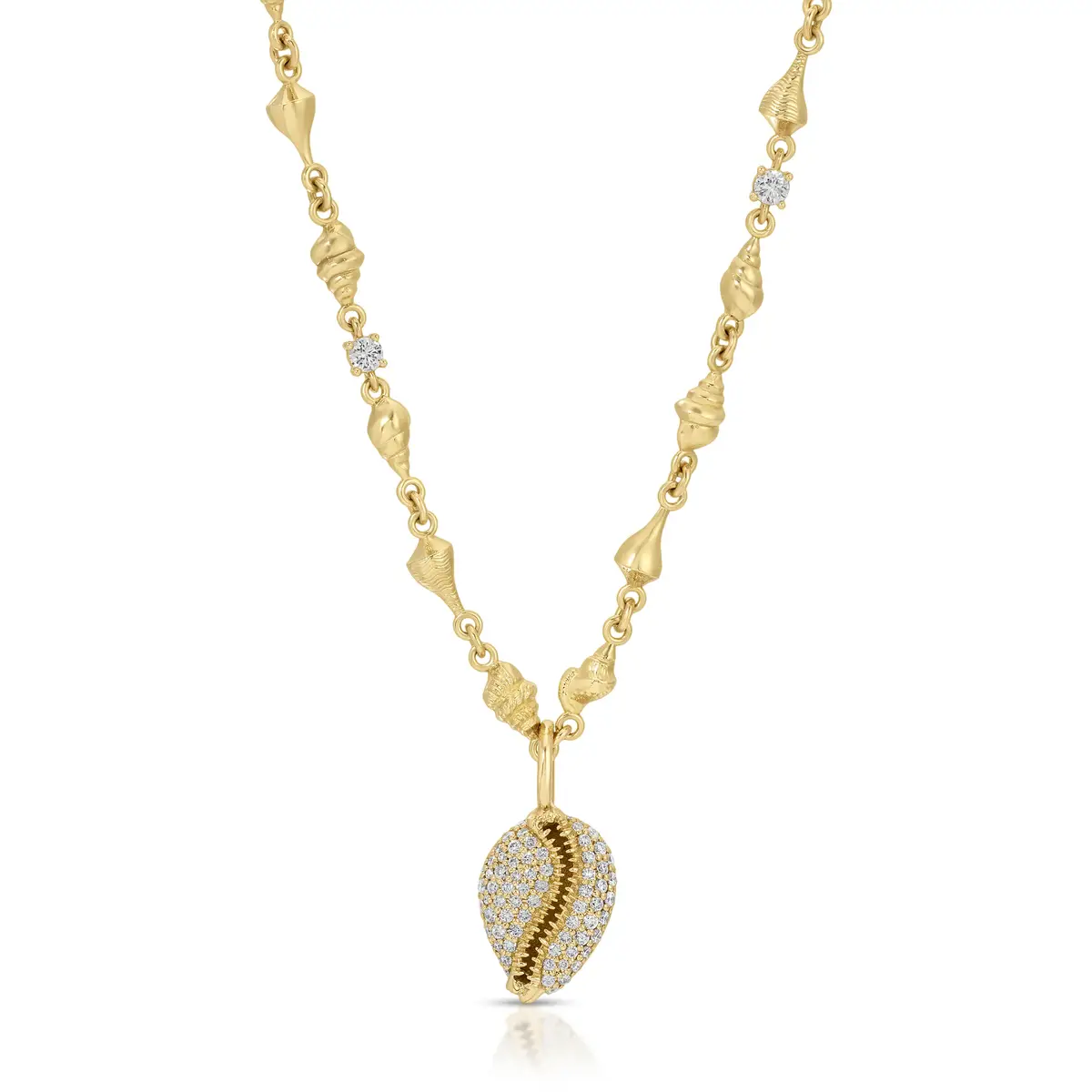DIAMOND PUKA SHELL PENDANT DIAMOND PUKA SHELL PENDANT