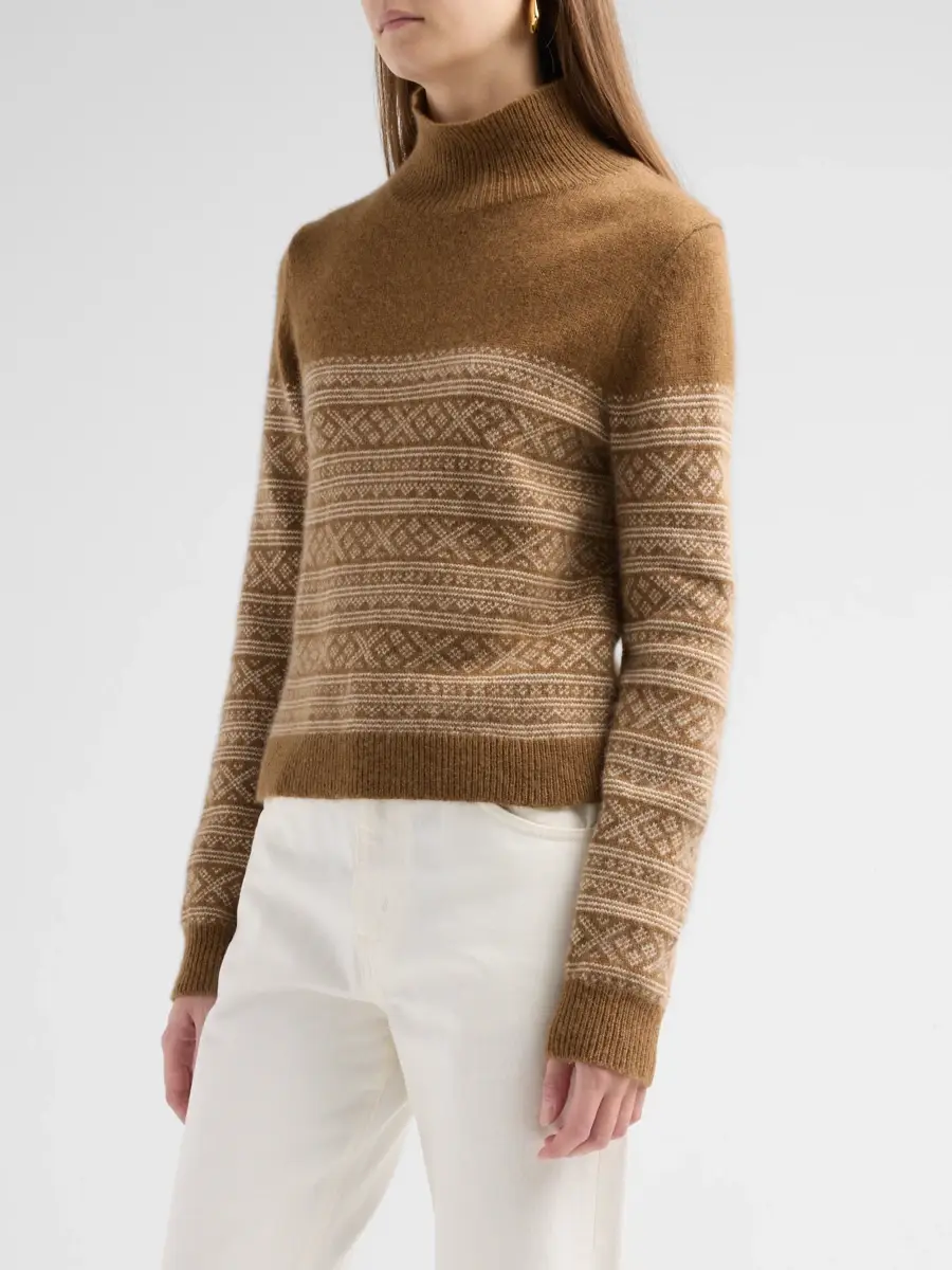 Nili Lotan Women's Fellini Fair-Isle Cashmere-Alpaca Sweater | Thumbnail 4