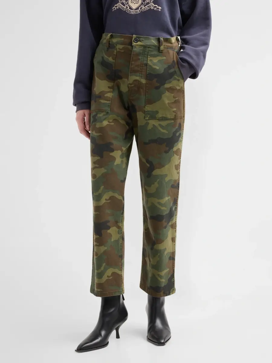 Nili Lotan Women's Earl Camouflage Cotton-Blend Cargo Pants | Thumbnail 4 Nili Lotan Women's Earl Camouflage Cotton-Blend Cargo Pants | Thumbnail 4