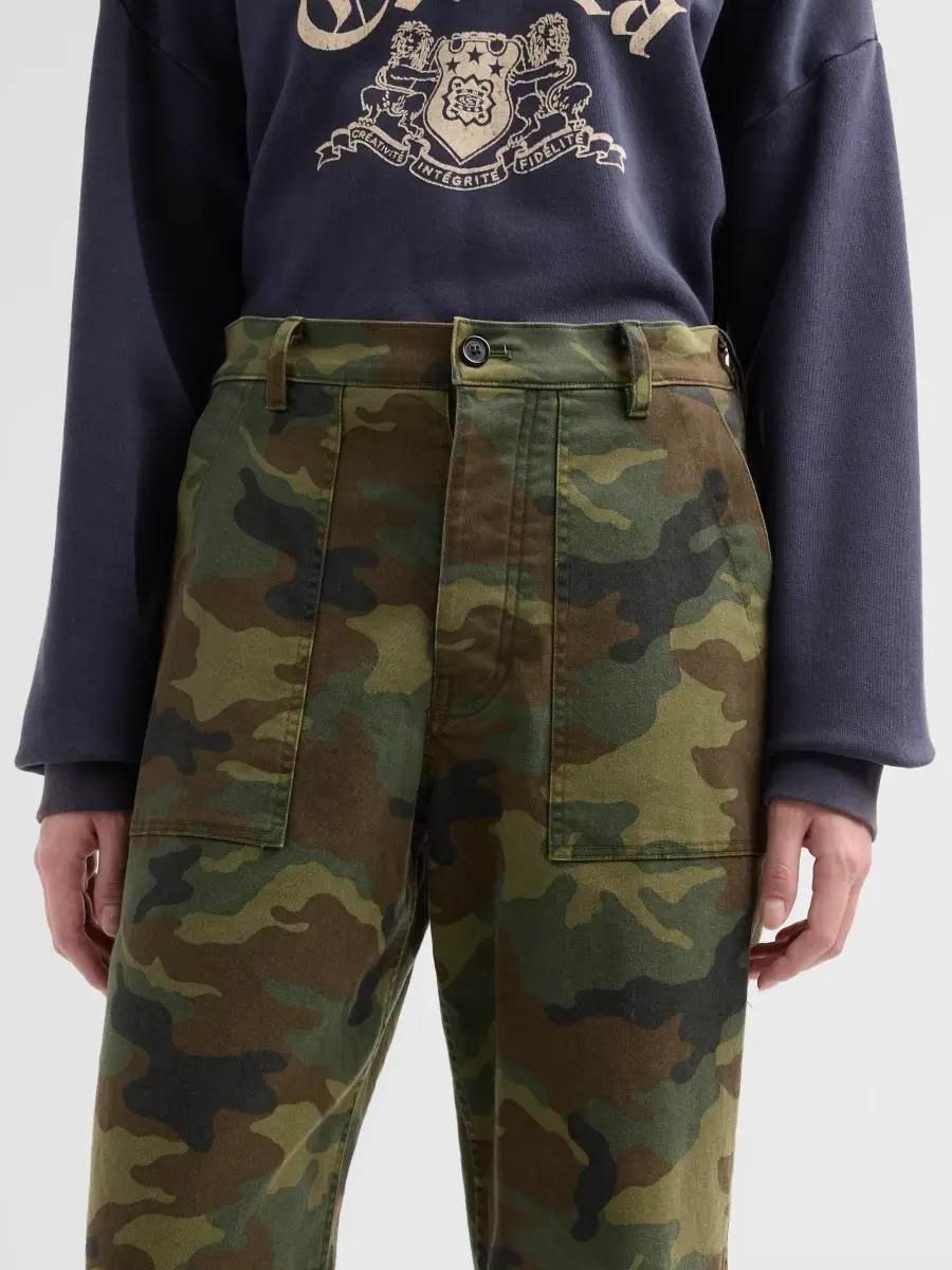 Nili Lotan Women's Earl Camouflage Cotton-Blend Cargo Pants | Thumbnail 5 Nili Lotan Women's Earl Camouflage Cotton-Blend Cargo Pants | Thumbnail 5