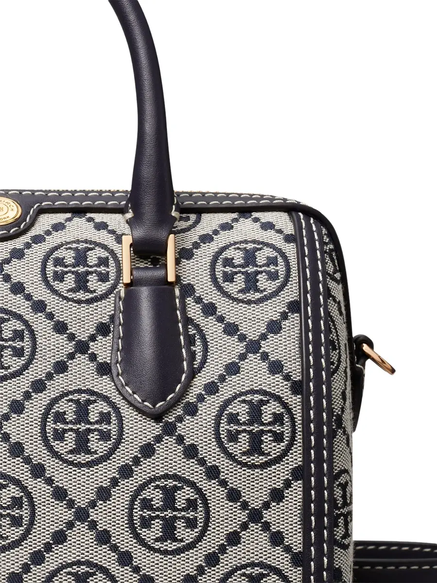 Tory Burch Women's T Monogram Petite Cotton-Blend Top Handle Bag | Thumbnail 6 Tory Burch Women's T Monogram Petite Cotton-Blend Top Handle Bag | Thumbnail 6