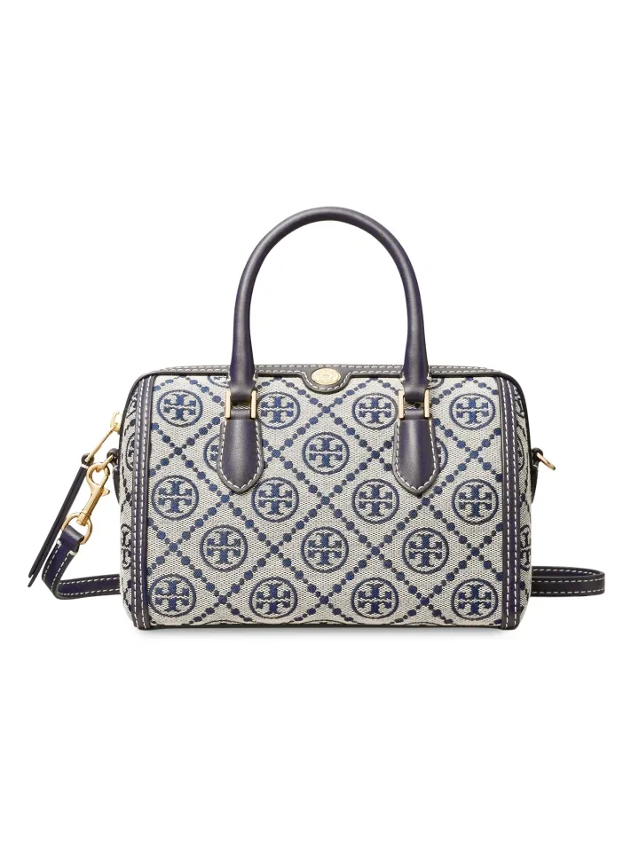 Women's T Monogram Petite Cotton-Blend Top Handle Bag