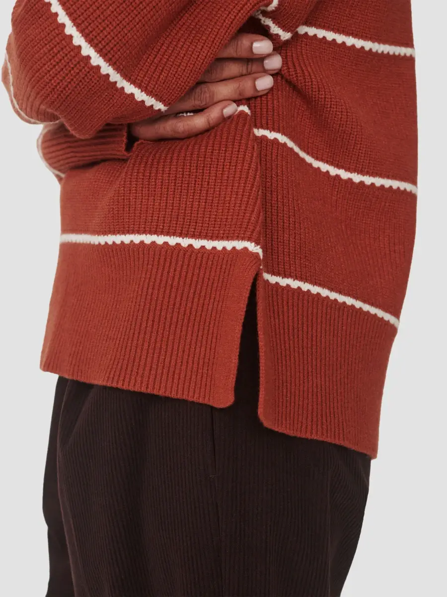 Varley Women's Swanson Striped Zip-Front Sweater | Thumbnail 6 Varley Women's Swanson Striped Zip-Front Sweater | Thumbnail 6
