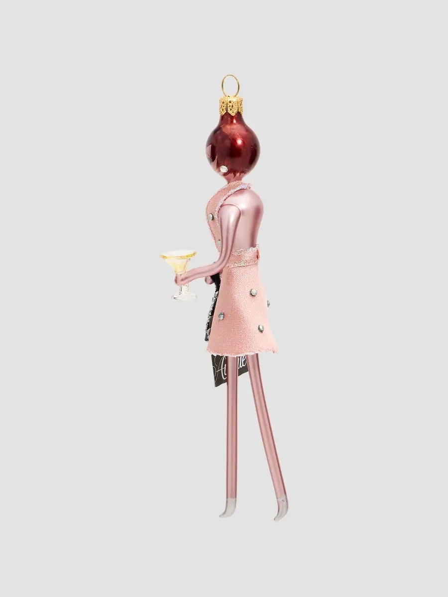 Saks Fifth Avenue Soffieria De Carlini Fashionista With Shopping Bag Glass Ornament | Thumbnail 2