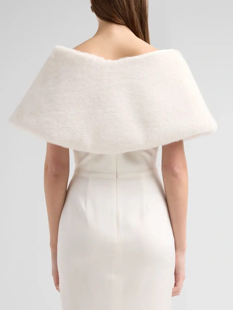 Carolyn Rowan Collection Women's Embellished Faux-Fur Shrug | Thumbnail 3 Carolyn Rowan Collection Women's Embellished Faux-Fur Shrug | Thumbnail 3