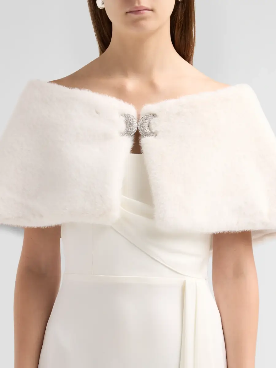 Carolyn Rowan Collection Women's Embellished Faux-Fur Shrug | Thumbnail 5 Carolyn Rowan Collection Women's Embellished Faux-Fur Shrug | Thumbnail 5