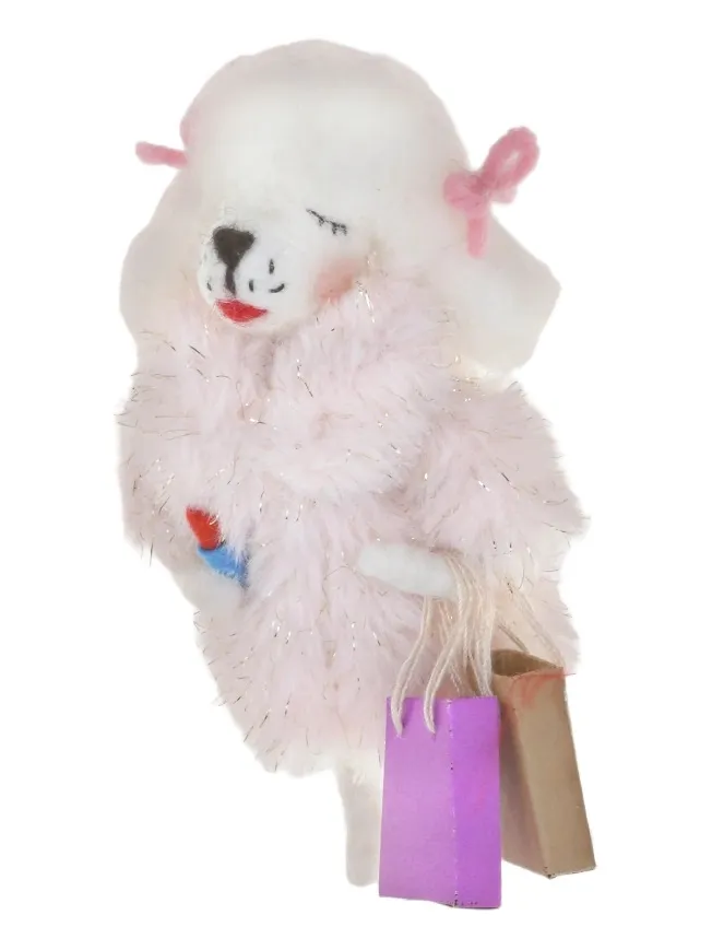 Cody Foster & Co Shopaholic Poodle Felt Ornament