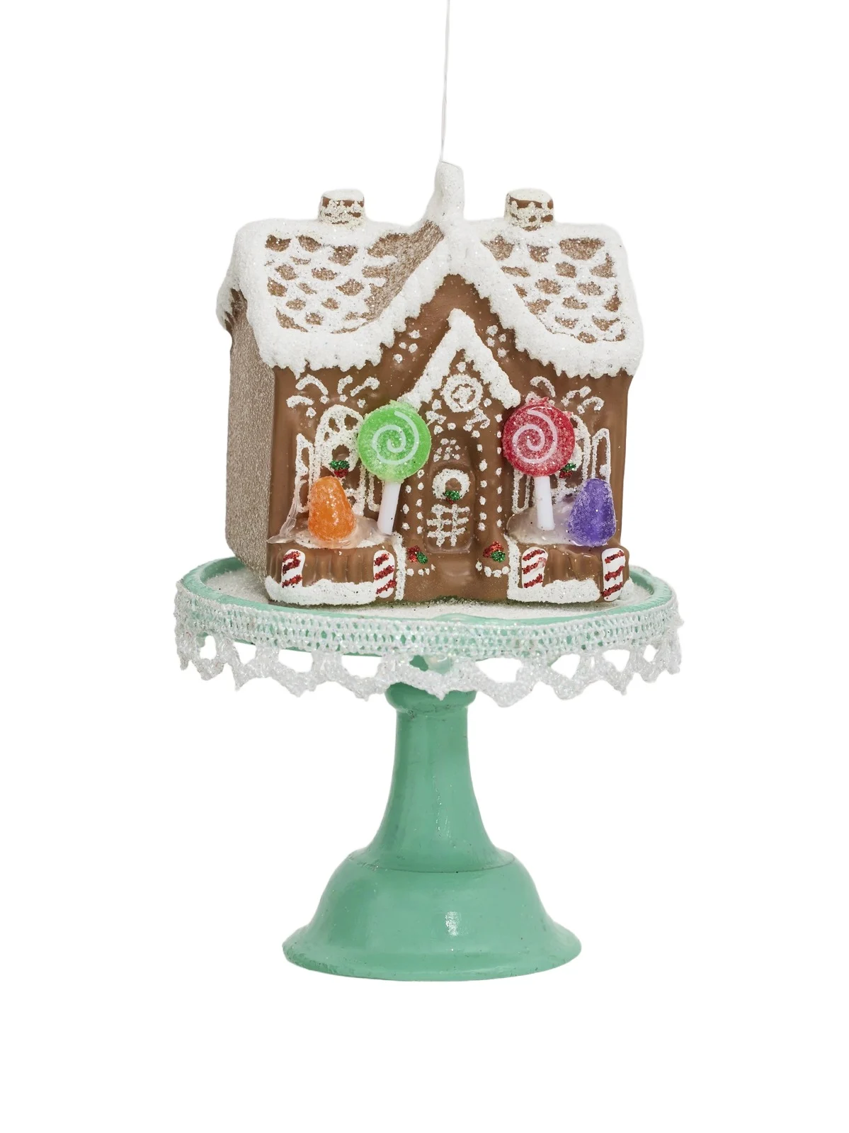 Cody Foster & Co Glass Mini Gingerbread Ornament