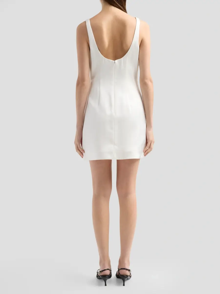 Amur Women's Margaret Floral-Appliqué Satin Mini Dress | Thumbnail 3