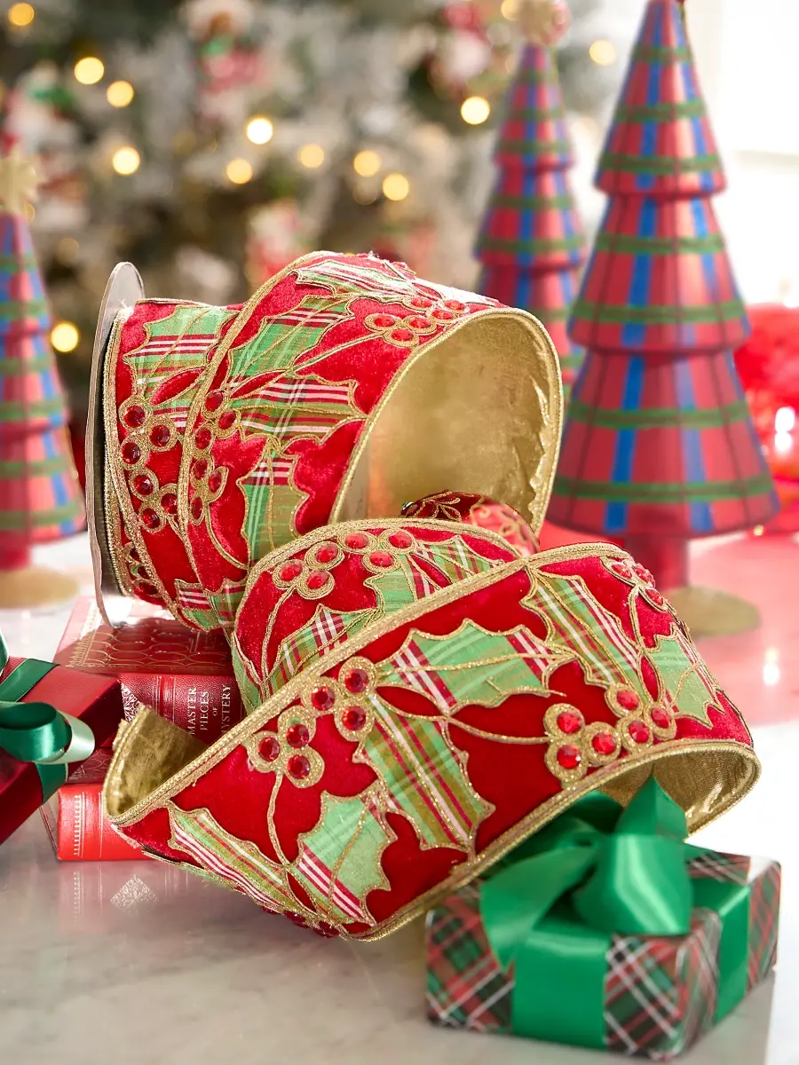 D. Stevens Embellished Velvet Ribbon