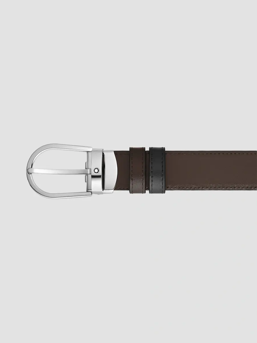 Montblanc Men's Horseshoe Reversible Leather Belt | Thumbnail 4 Montblanc Men's Horseshoe Reversible Leather Belt | Thumbnail 4