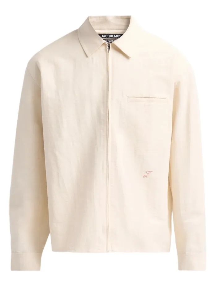 Jacquemus Men's La Chemise Mecano Cotton-Blend Shirt