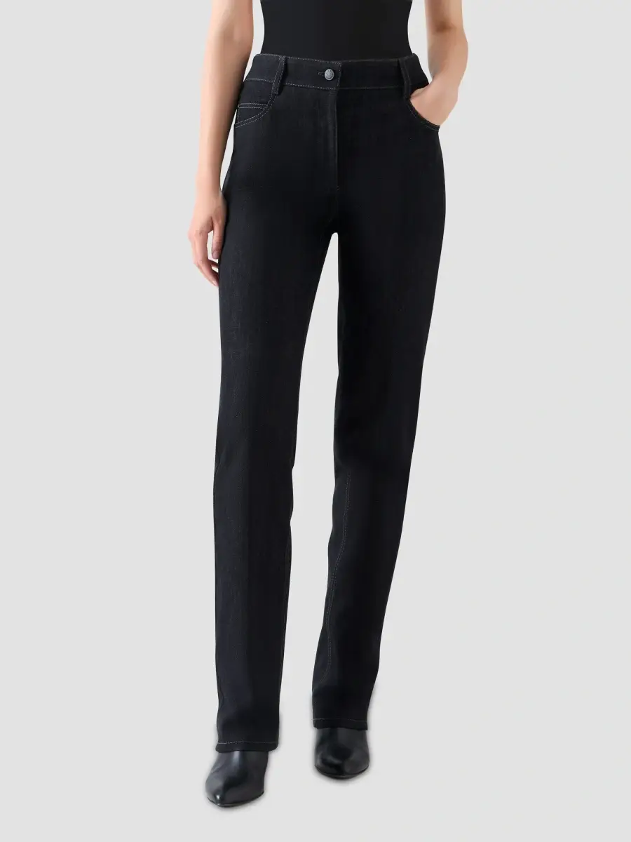Akris punto Women's Chess High-Rise Straight Jeans | Thumbnail 2 Akris punto Women's Chess High-Rise Straight Jeans | Thumbnail 2