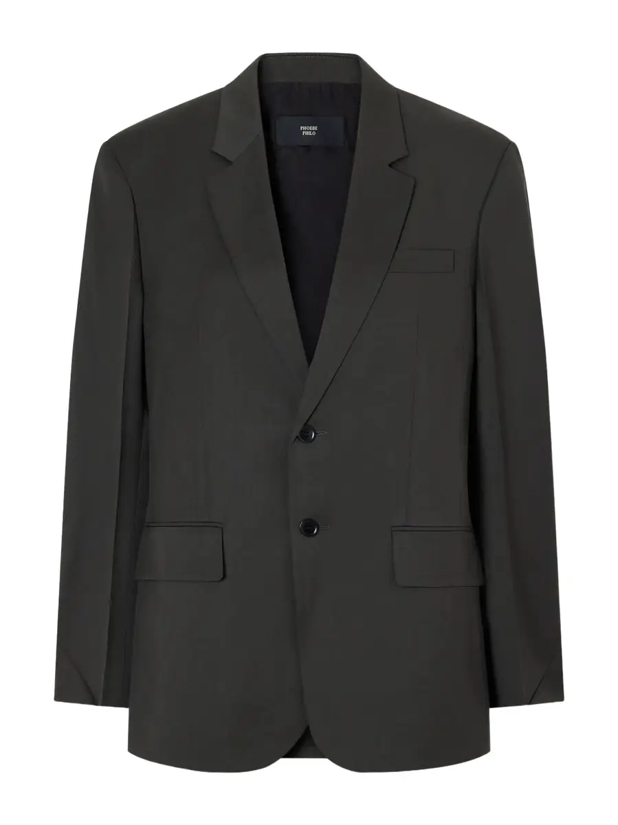 Wool and mohair-blend twill blazer Wool and mohair-blend twill blazer