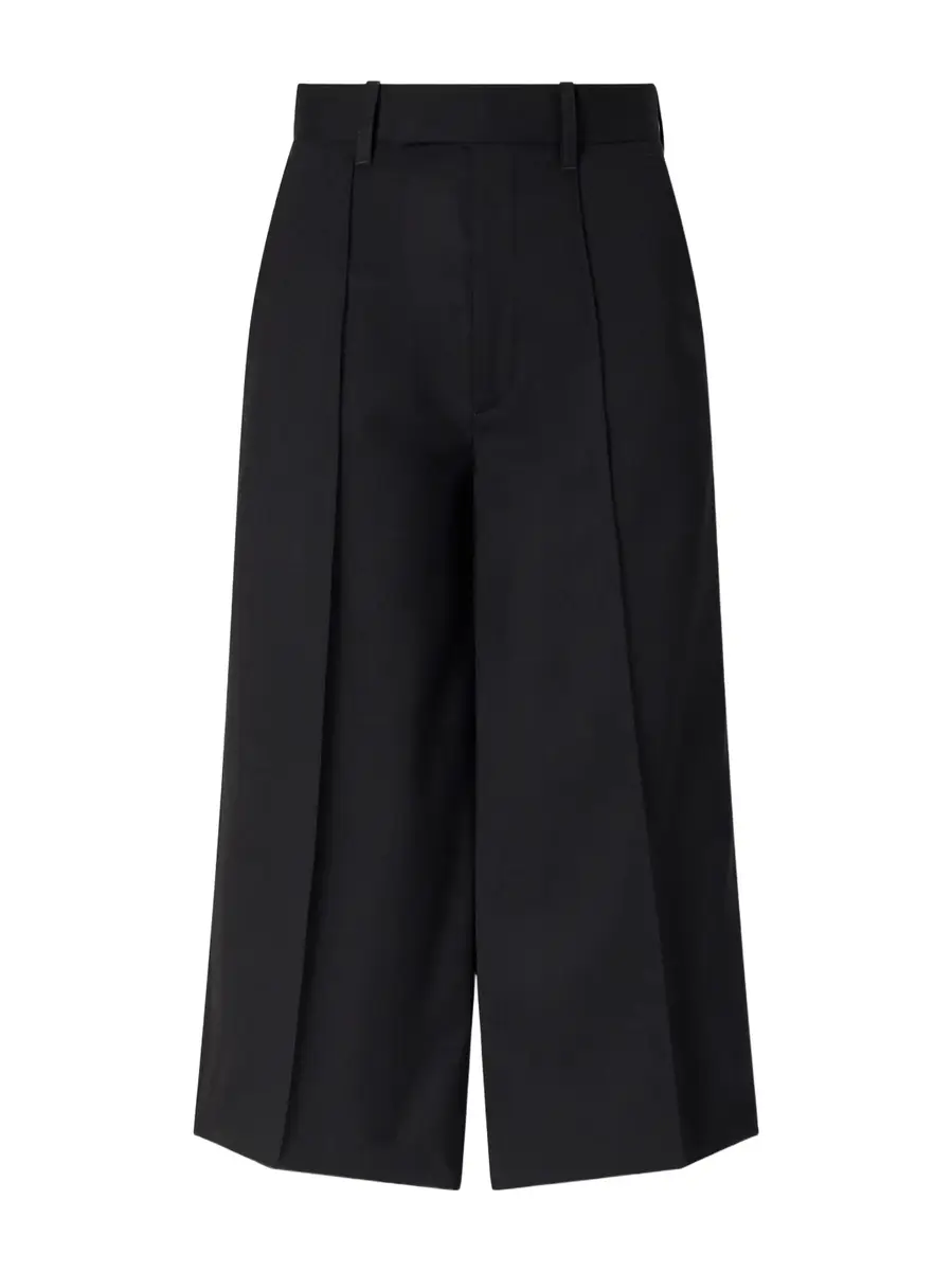 Phoebe Philo Hybrid wool-fresco midi skort