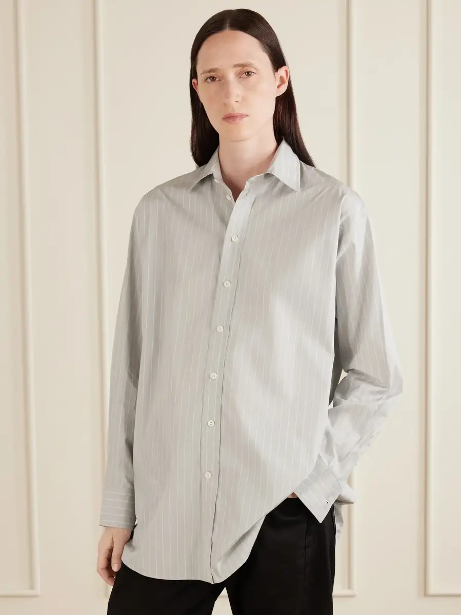 Phoebe Philo Pinstripe cotton-poplin shirt | Thumbnail 3