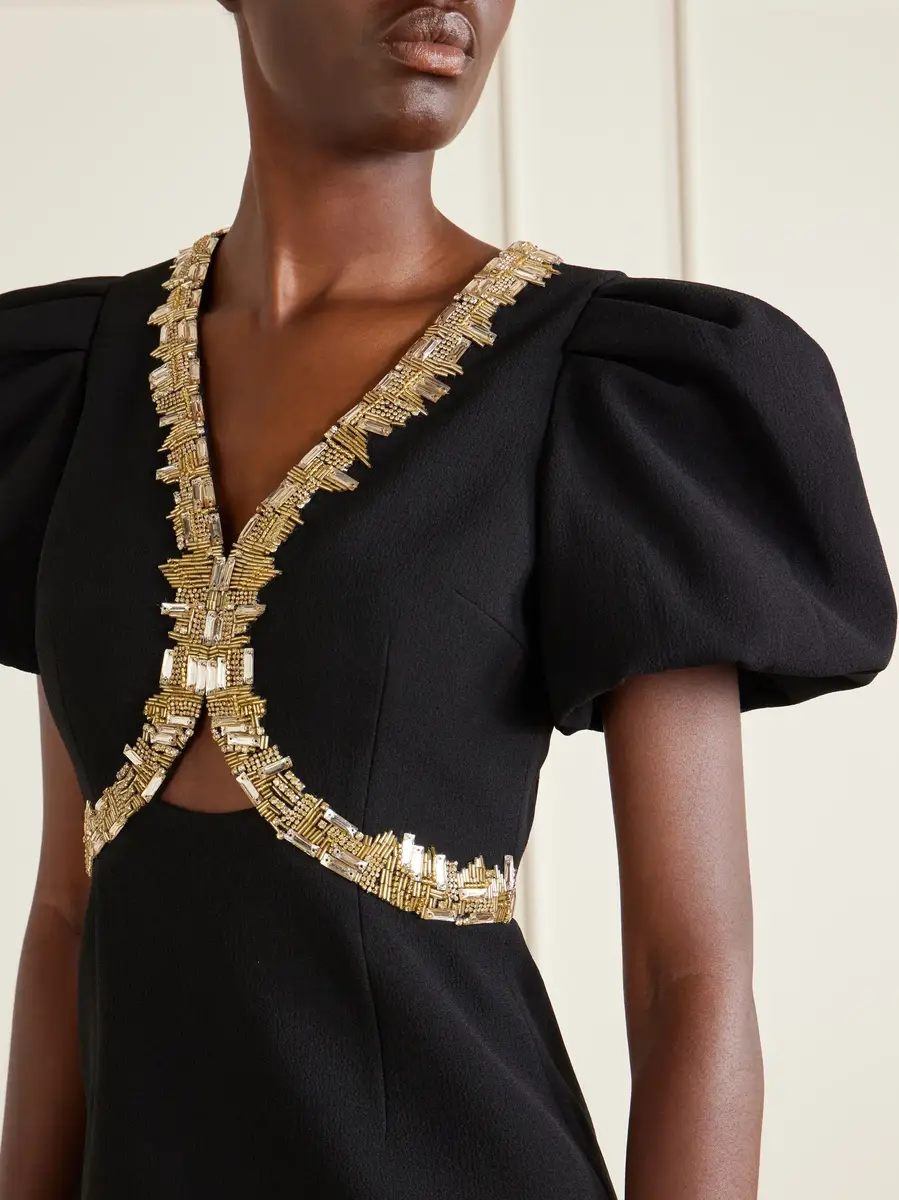 Rebecca Vallance Alexandrite embellished cady midi dress | Thumbnail 4