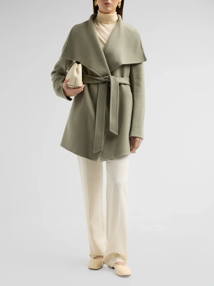Soia & Kyo Women's Bridgette Double-Faced Wool Wrap Coat | Thumbnail 2 Soia & Kyo Women's Bridgette Double-Faced Wool Wrap Coat | Thumbnail 2