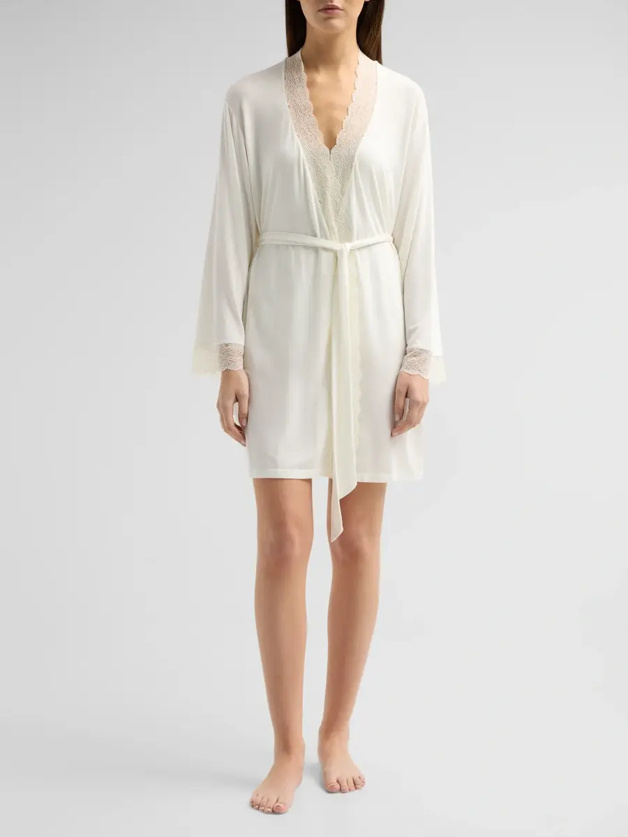 Eberjey Women's Lara Lace-Trimmed Robe | Thumbnail 2 Eberjey Women's Lara Lace-Trimmed Robe | Thumbnail 2