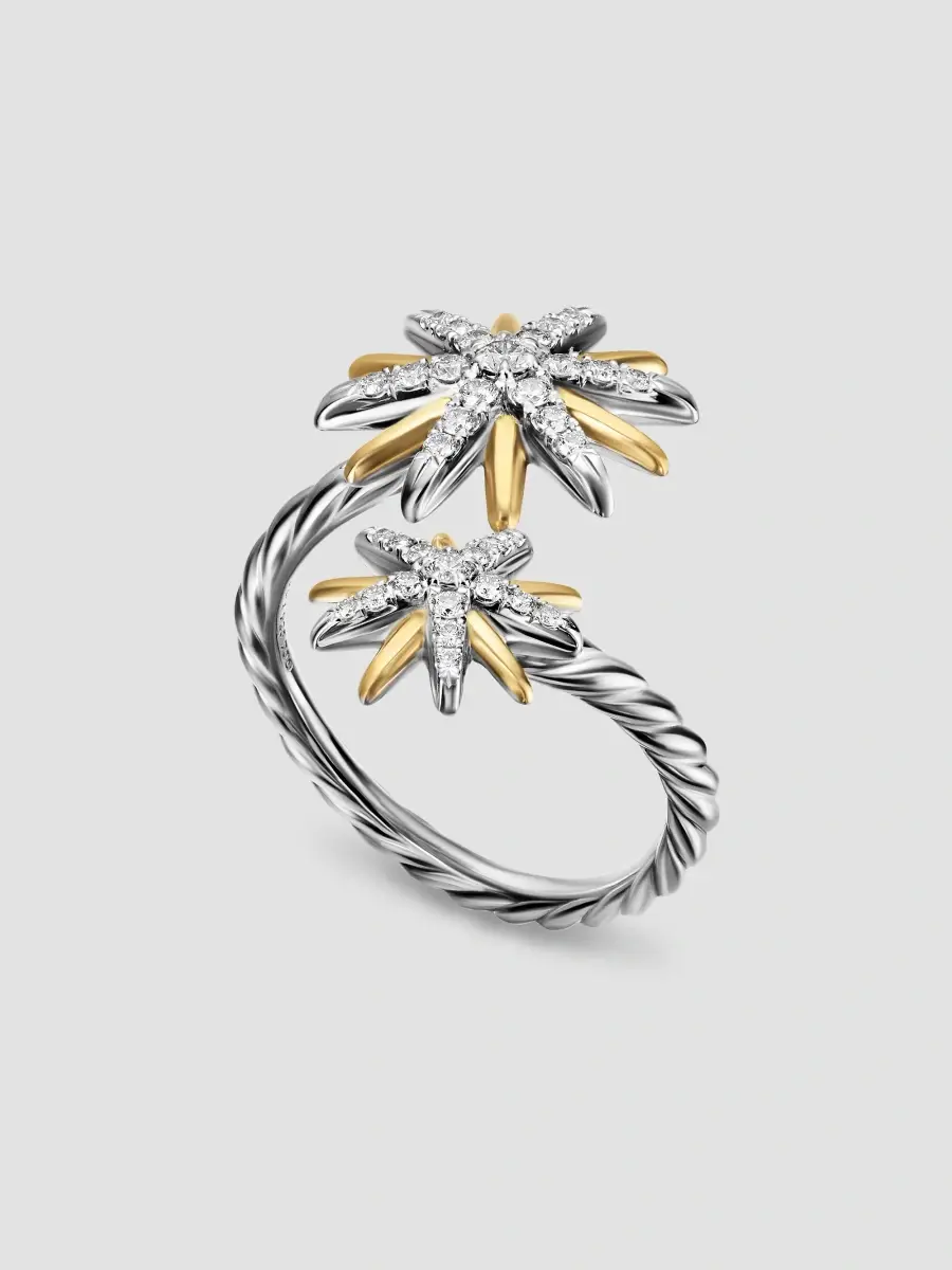 David Yurman Women's Starburst Bypass Ring in Sterling Silver - Silver Multi | Thumbnail 2