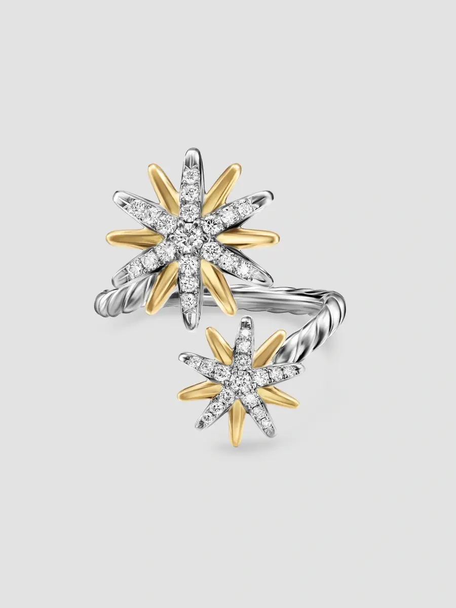 David Yurman Women's Starburst Bypass Ring in Sterling Silver - Silver Multi | Thumbnail 3