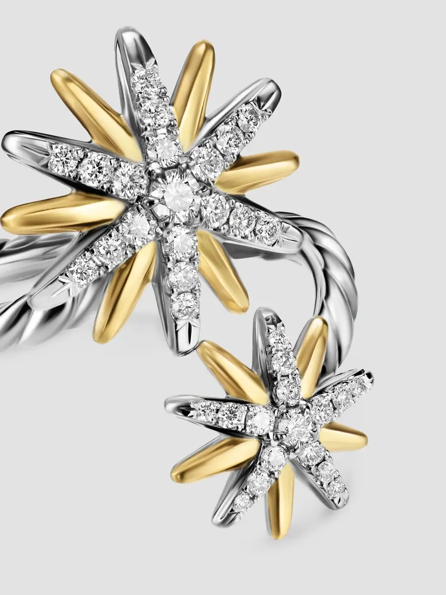 David Yurman Women's Starburst Bypass Ring in Sterling Silver - Silver Multi | Thumbnail 4