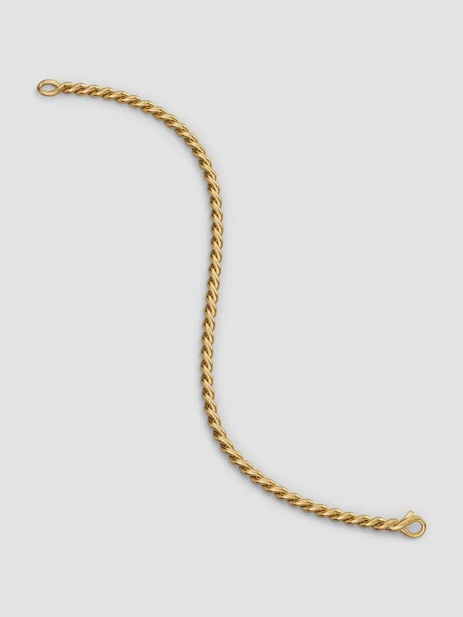 David Yurman Men's Sculpted Cable Chain Bracelet in 18K Yellow Gold, 3.7MM | Thumbnail 4 David Yurman Men's Sculpted Cable Chain Bracelet in 18K Yellow Gold, 3.7MM | Thumbnail 4