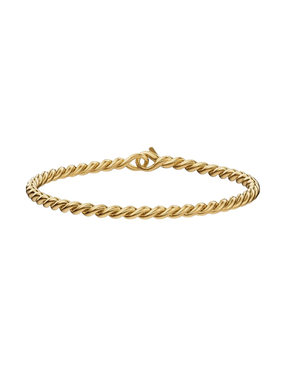 David Yurman Men's Sculpted Cable Chain Bracelet in 18K Yellow Gold, 3.7MM