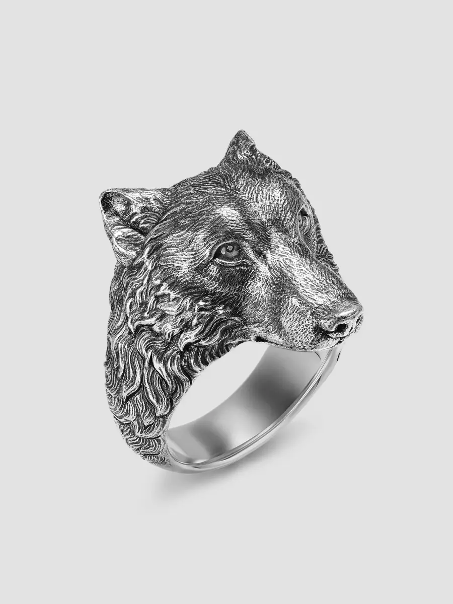 David Yurman Men's Petrvs Wolf Signet Ring in Sterling Silver, 25MM | Thumbnail 2 David Yurman Men's Petrvs Wolf Signet Ring in Sterling Silver, 25MM | Thumbnail 2