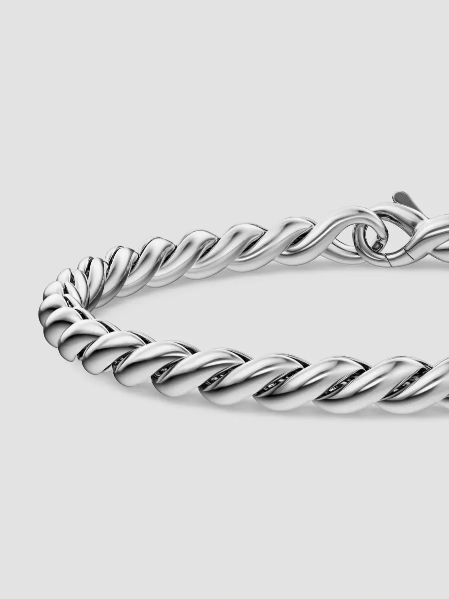David Yurman Men's Sculpted Cable Chain Bracelet in Sterling Silver, 5.7MM | Thumbnail 5 David Yurman Men's Sculpted Cable Chain Bracelet in Sterling Silver, 5.7MM | Thumbnail 5