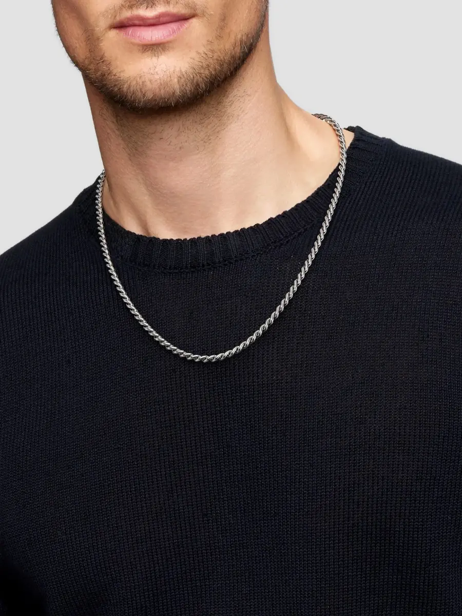 David Yurman Men's Sculpted Cable Chain Necklace in Sterling Silver, 3.7MM | Thumbnail 2 David Yurman Men's Sculpted Cable Chain Necklace in Sterling Silver, 3.7MM | Thumbnail 2