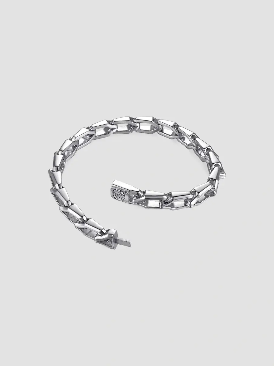Gabriel & Co Men's Contemporary Sterling Silver Faceted Link Chain Bracelet | Thumbnail 2 Gabriel & Co Men's Contemporary Sterling Silver Faceted Link Chain Bracelet | Thumbnail 2