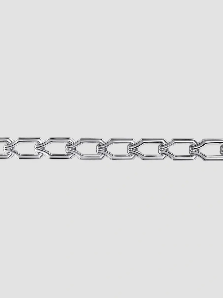 Gabriel & Co Men's Contemporary Sterling Silver Faceted Link Chain Bracelet | Thumbnail 3 Gabriel & Co Men's Contemporary Sterling Silver Faceted Link Chain Bracelet | Thumbnail 3