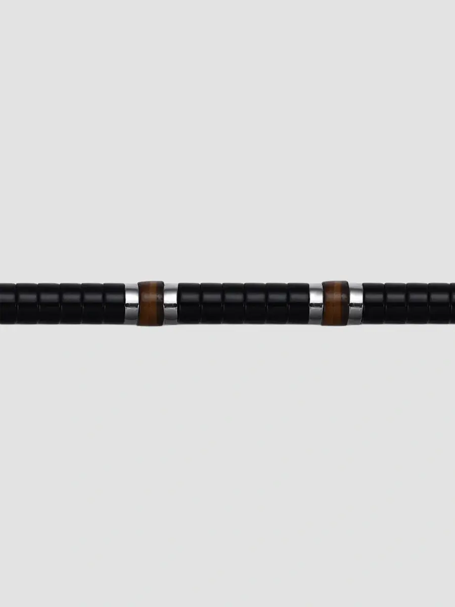 Gabriel & Co Men's Contemporary Sterling Silver, Onyx & Tiger's Eye Beaded Bracelet | Thumbnail 3 Gabriel & Co Men's Contemporary Sterling Silver, Onyx & Tiger's Eye Beaded Bracelet | Thumbnail 3
