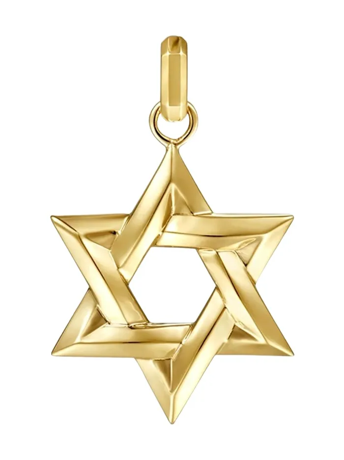 Gabriel & Co Men's Modern Relics 14K Yellow Gold Star of David Pendant