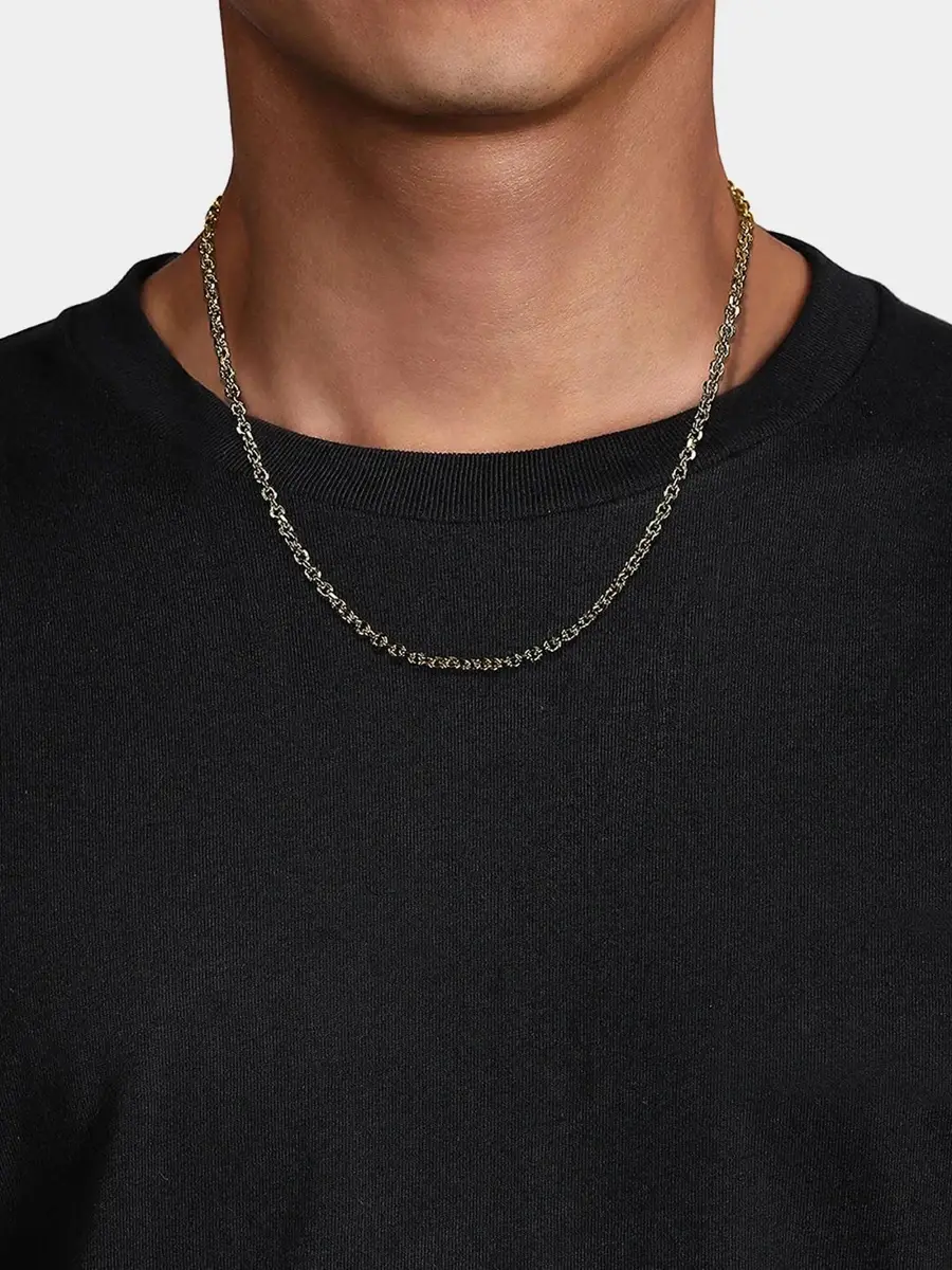 Gabriel & Co Men's Classic 14K Yellow Gold Link Chain Necklace | Thumbnail 2