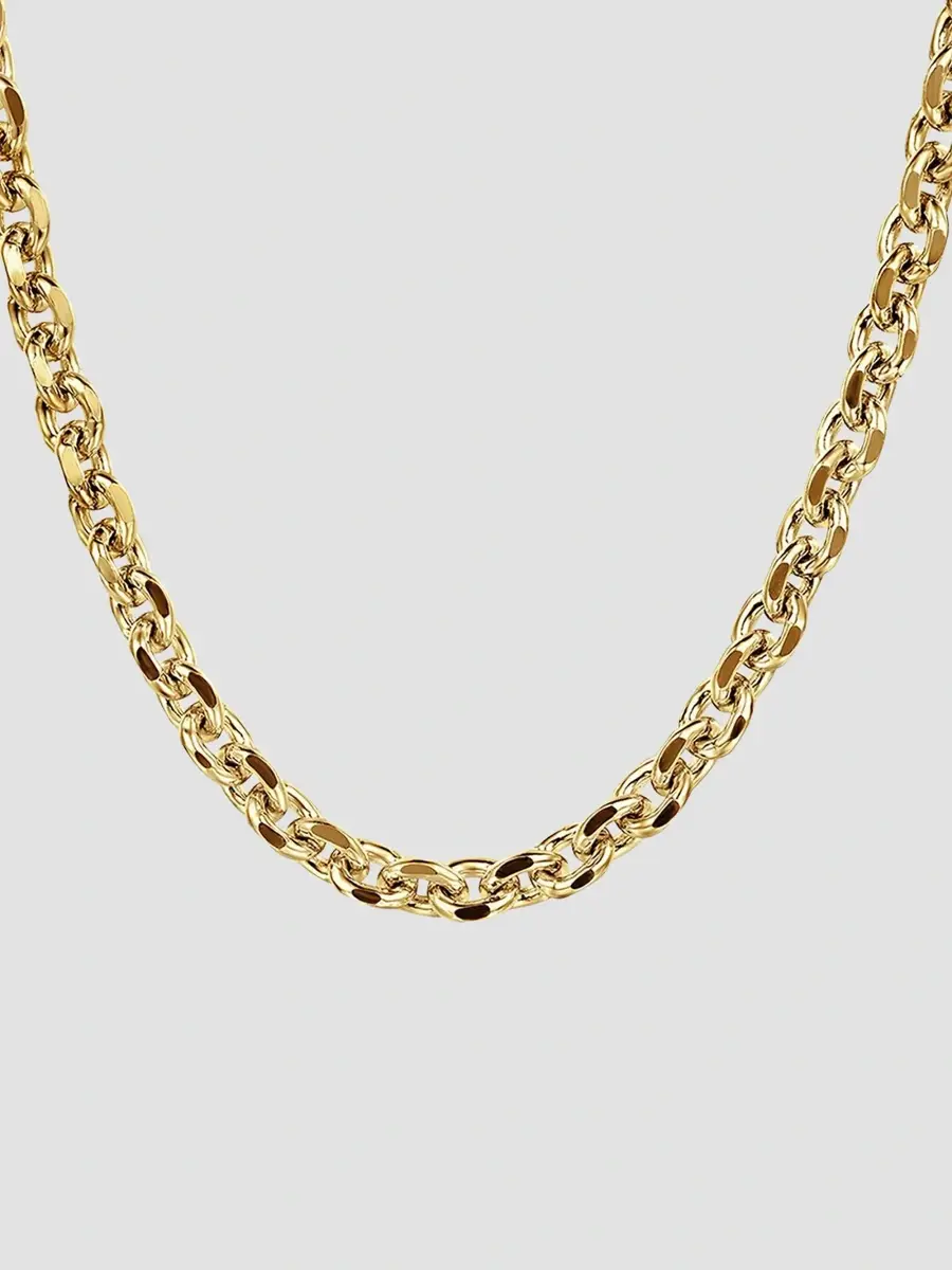 Gabriel & Co Men's Classic 14K Yellow Gold Link Chain Necklace | Thumbnail 3