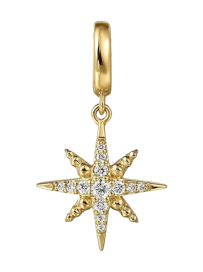 Women's Bujukan 14K Yellow Gold & 0.15 TCW Diamond Star Charm Women's Bujukan 14K Yellow Gold & 0.15 TCW Diamond Star Charm