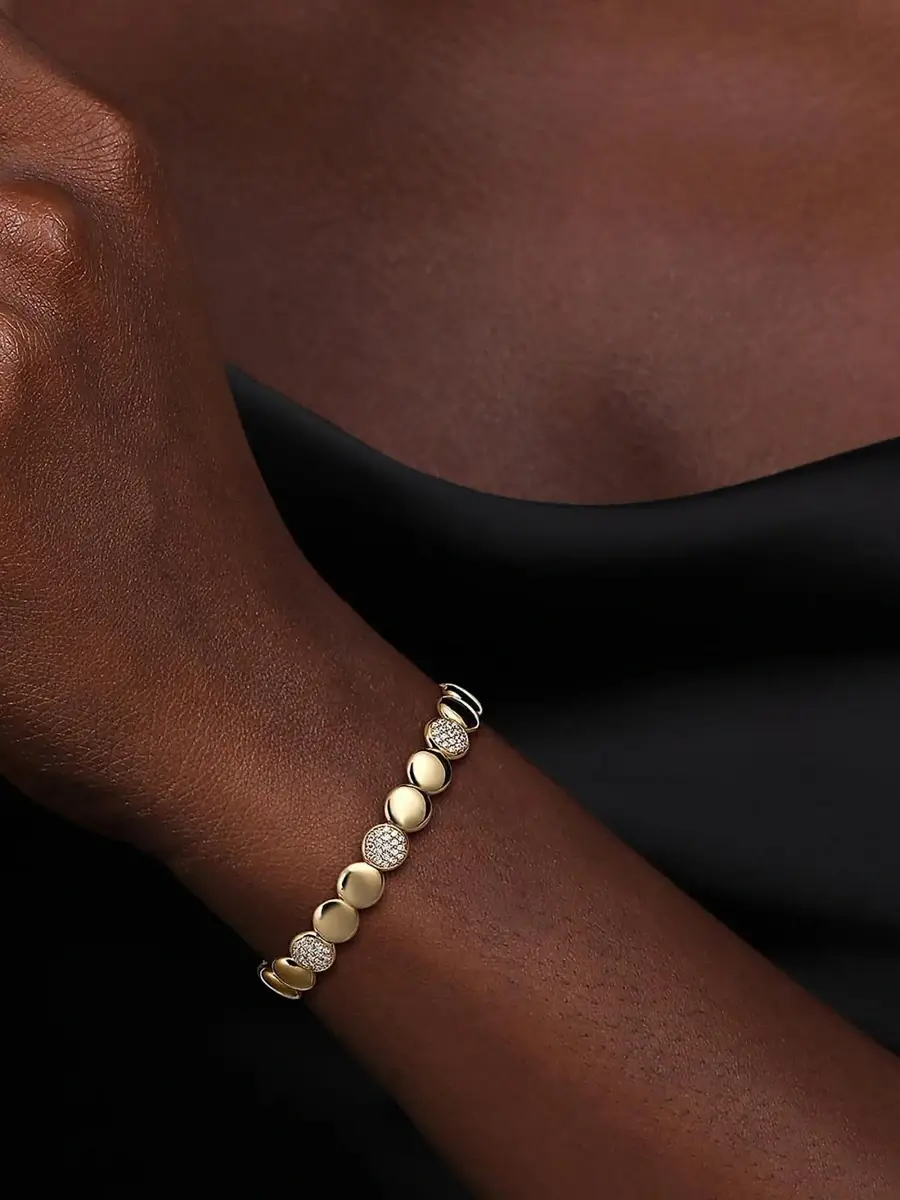 Gabriel & Co Women's Contemporary 14K Yellow Gold & 0.55 TCW Diamond Cuff | Thumbnail 2 Gabriel & Co Women's Contemporary 14K Yellow Gold & 0.55 TCW Diamond Cuff | Thumbnail 2